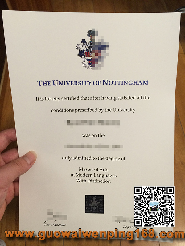 诺丁汉大学毕业证，诺丁汉大学学历学位，University of Nottingham degree