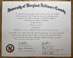 UMBC Degree Certificate, UMBC diplom