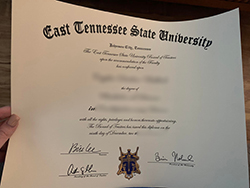 Reproduce Diploma From East Tennesse
