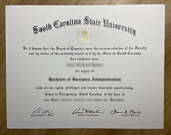 Fake SC State University Diploma.