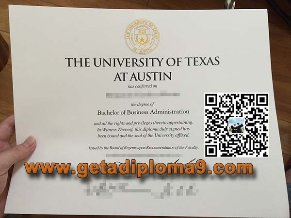 University of Texas at Austin degree sample