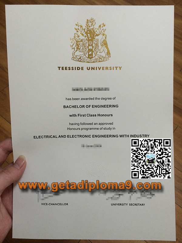 fake Teesside University diploma