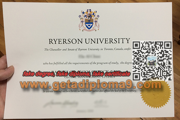 Ryerson University diploma order, Ryerson University degree sample