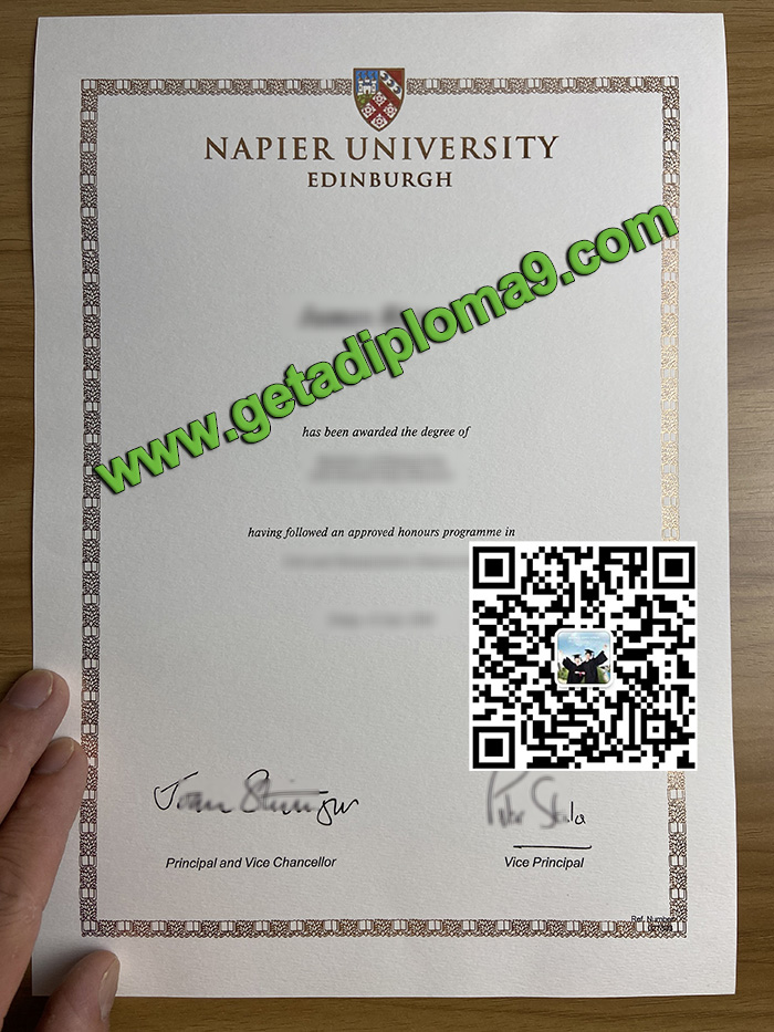 Finally received a degree certificate from Edinburgh Napier University. How to get an Edinburgh Napier University fake degree?