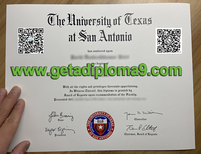 UTSA degree, UTSA diploma. University of Texas at San Antonio certificate. University of Texas at San Antonio transcript.