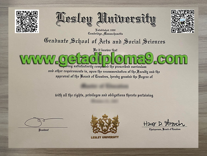 fake Lesley University diploma
