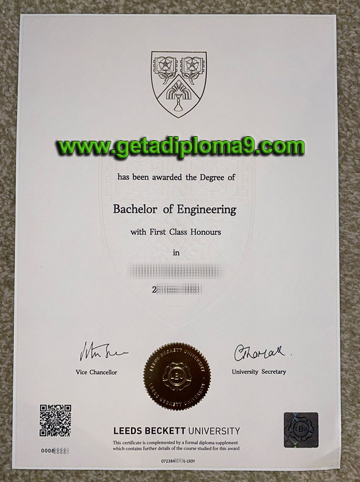 Leeds Beckett University diploma