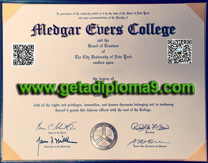 Medgar Evers College certificate