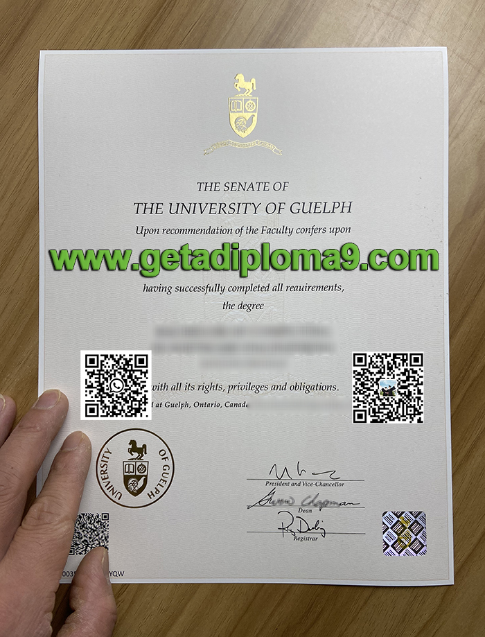 get University of Guelph diploma