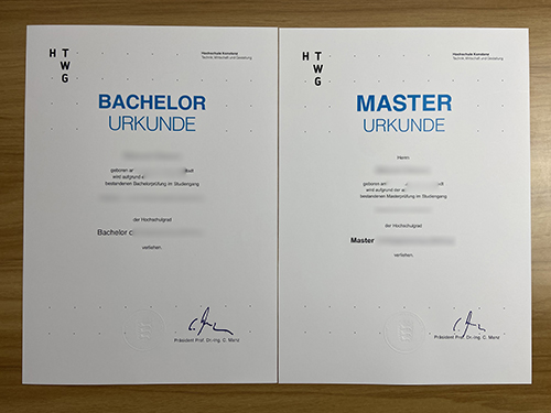 HTWG Bachelor and Master degree