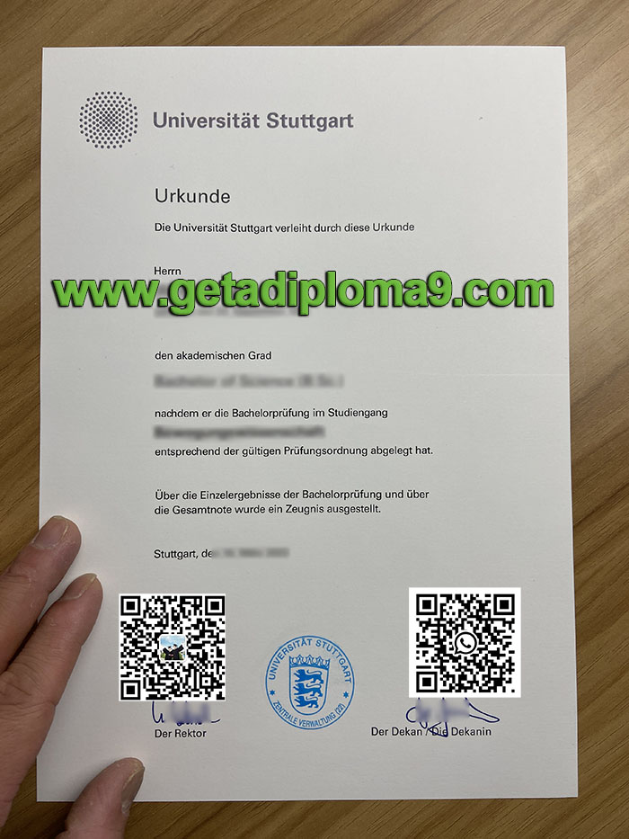 Fake Universität Stuttgart diploma