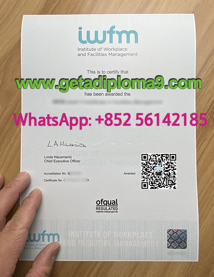 IWFM certificate, BIFM certificate, IWFM  Advanced Diploma