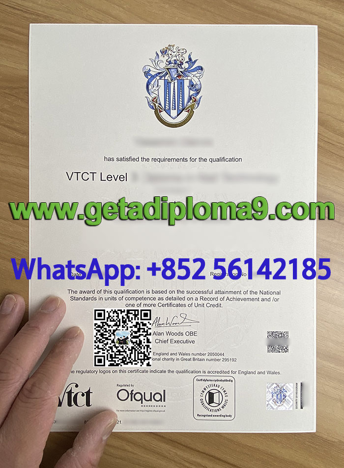 VTCT Level 3 diploma, Buy a fake VTCT certificate.